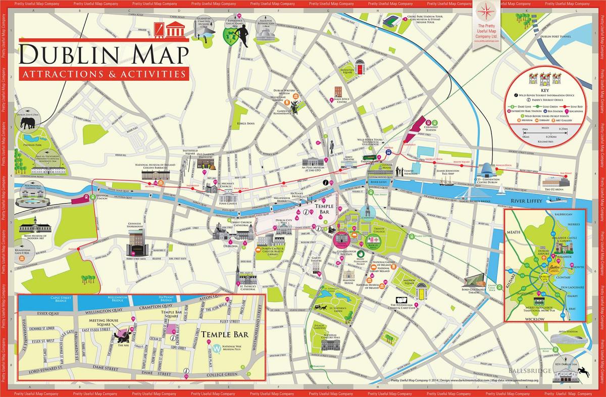 la carte touristique de Dublin