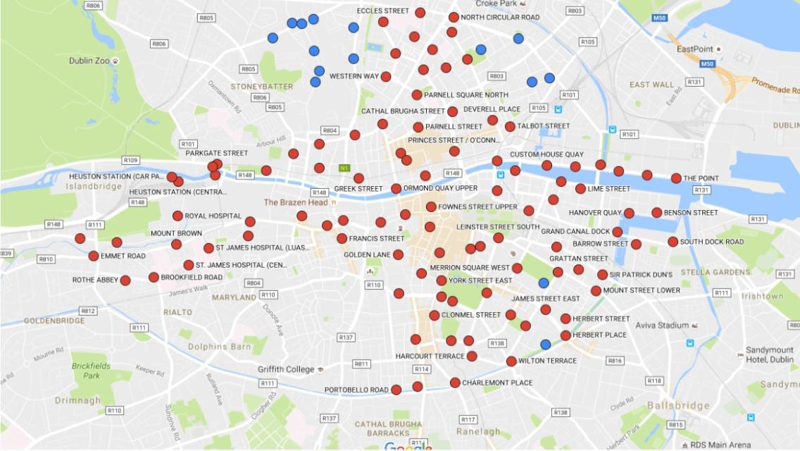 Dublinbikes carte