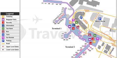 Carte de l'aéroport de Dublin