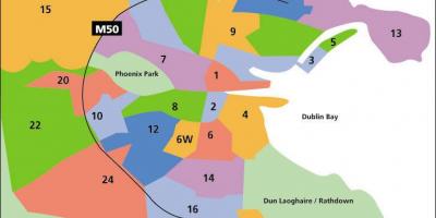 La carte de Dublin zones