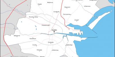 Carte des quartiers de Dublin