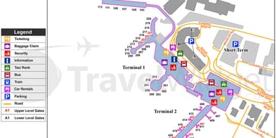 L'aéroport de Dublin voiture carte du parc