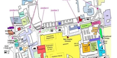 St James hospital de Dublin carte